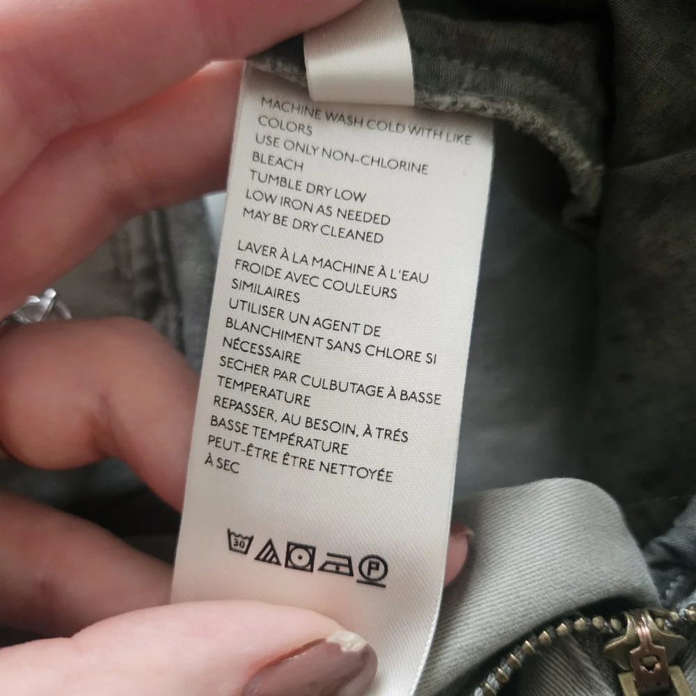 by Anthropologie Jefferson Moto Slim Fit Cargo Pants Size 26 - Picture 10 of 13